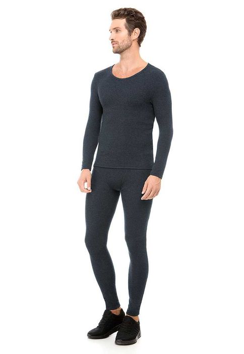 Футболка с длинными рукавами для мужчины, цвет серый меланж