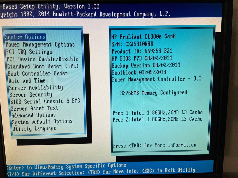 Сървър HP DL380e G8 2x Xeon E5-2450L 16 core, 32GB RAM, 2xPSU, Proxmox