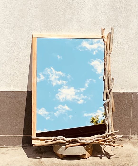 Артистично огледало с клонки – ръчна изработка