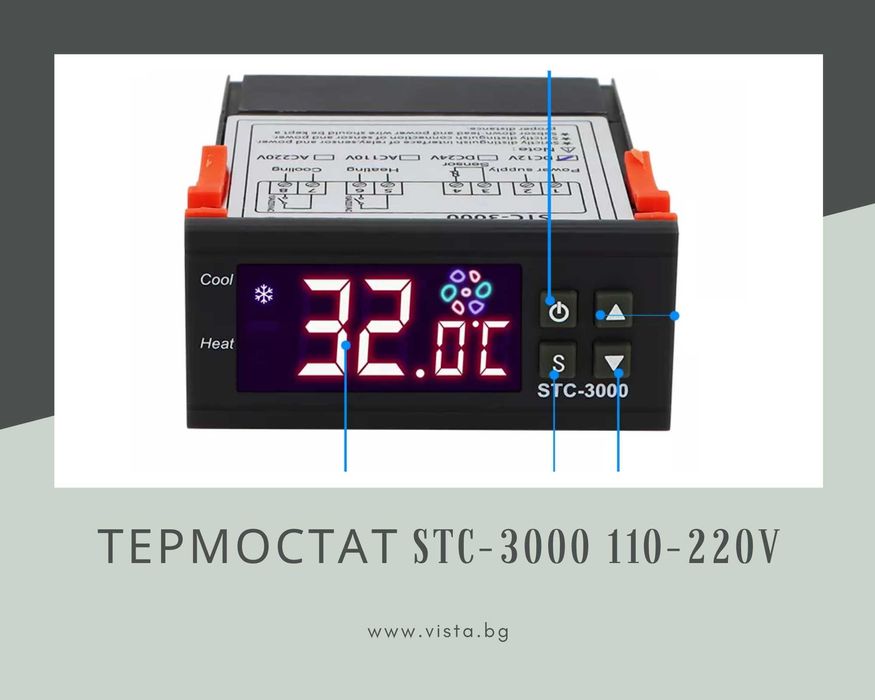 Термостат/терморегулатор STC-3000 110 - 220V