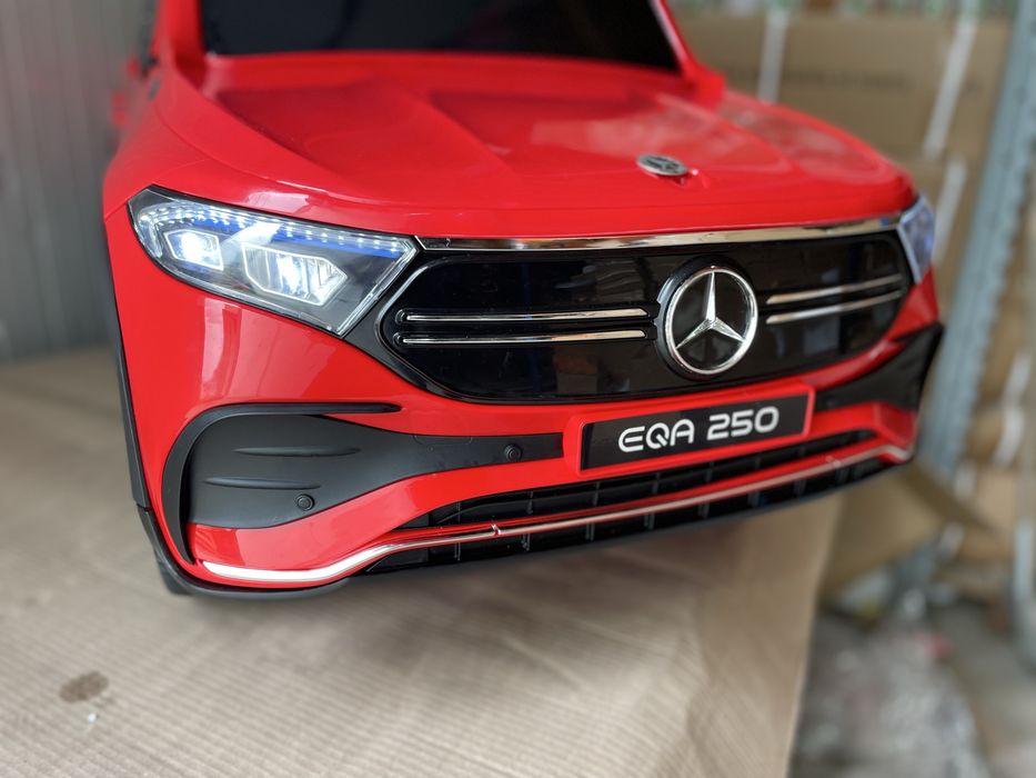 Masinuta electrica pentru copii cu licenta Mercedes Benz EQA Red,telecomanda 2,4G,roti EVA,scaun din piele,
