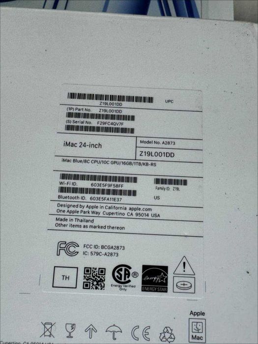 ™Apple iMac 24" Blue M3/16gb/1TB русская клавиатура !