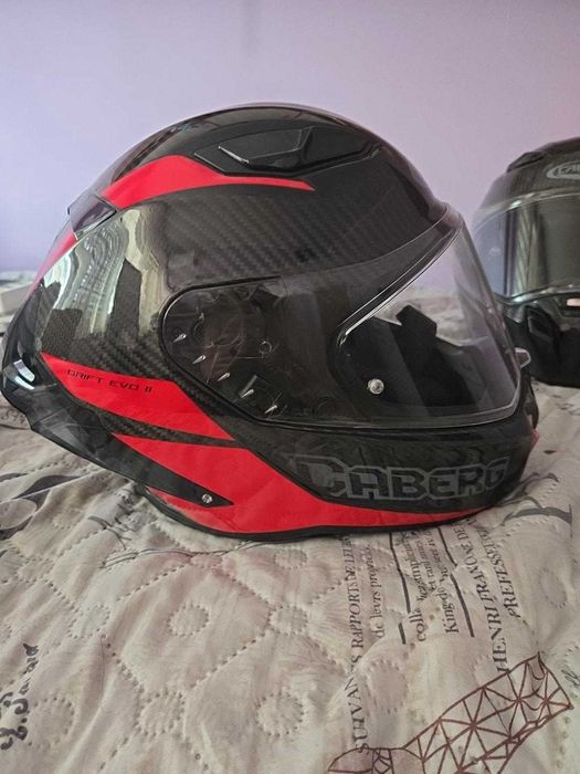 Мото каска CABERG Drift EVO II Carbon Nova Red, размер S