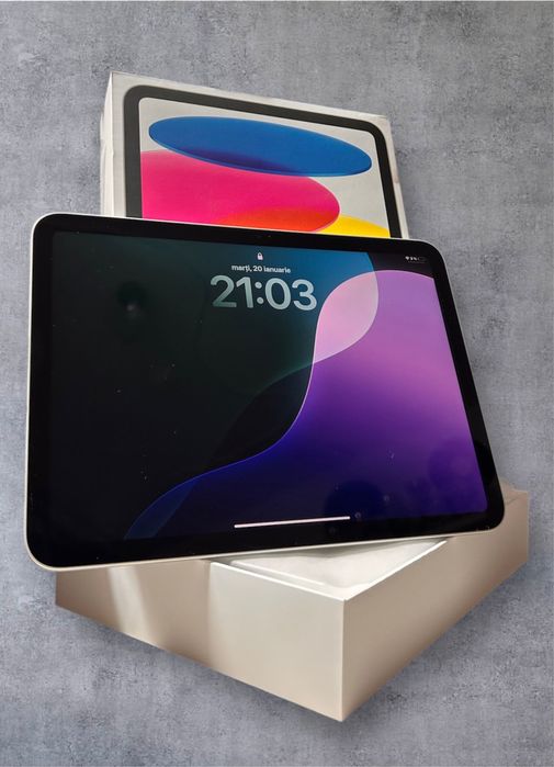 Apple iPad 10 Silver 64GB – stare foarte bună + stylus gratis