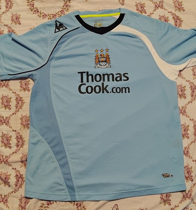 Оригинална ретро фланелка Manchester City – Le Coq Sportif (Thomas Cook) XL