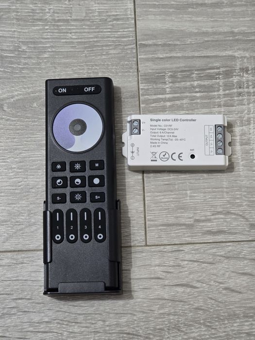 Controler LED FCOB 5050 SMD COB + Telecomandă RF 2.4GHz (4 zone)