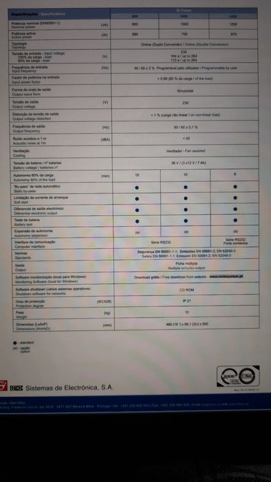 UPS 1000VA 700W  220v