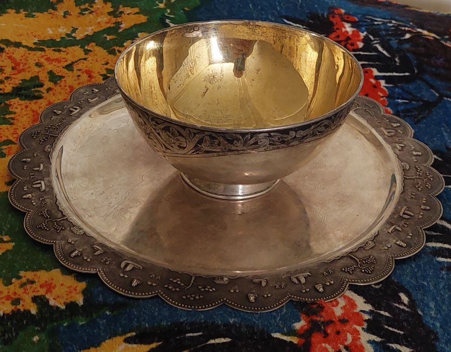 Новый Коньячный набор ссср серебро 875 пробы по цене за 1 грамм