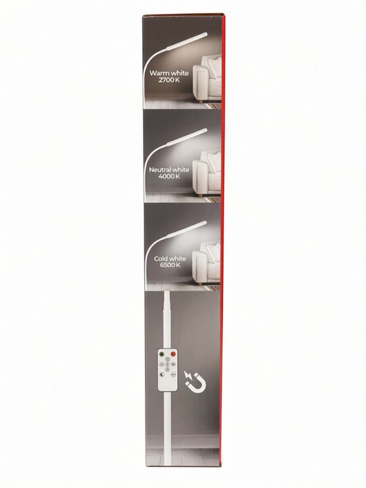 Lampă de podea LED 135 cm | 600 lm | CCT alb reglabil | cu telecomandă
