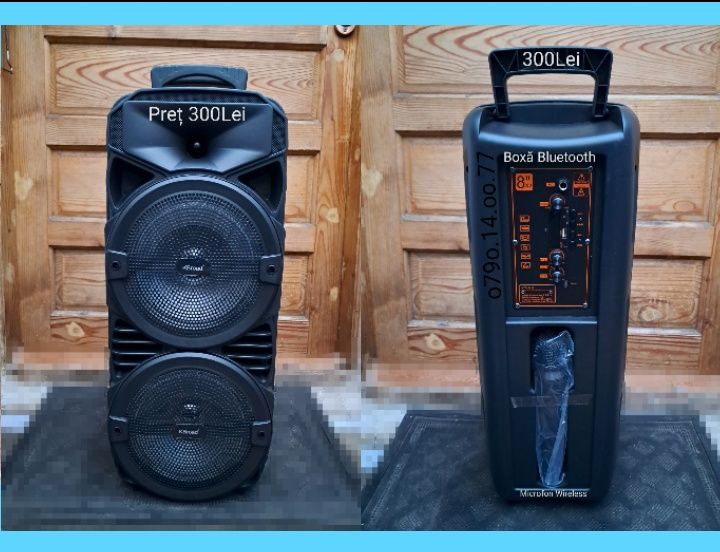 Boxa Bluetooth cu Acumulator + Microfon Wireless
