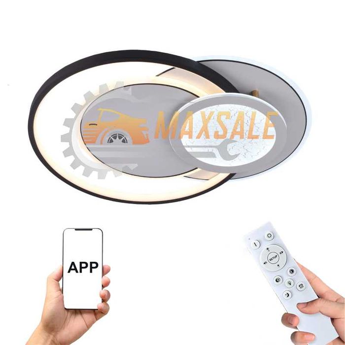 Абажур дистанционно управление 75W LED полилей лампа стена кръгове