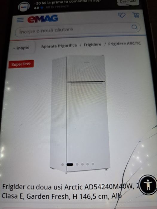 Frigider Arctic  2 usi Nou, Sigilat cu garantie 2 ani