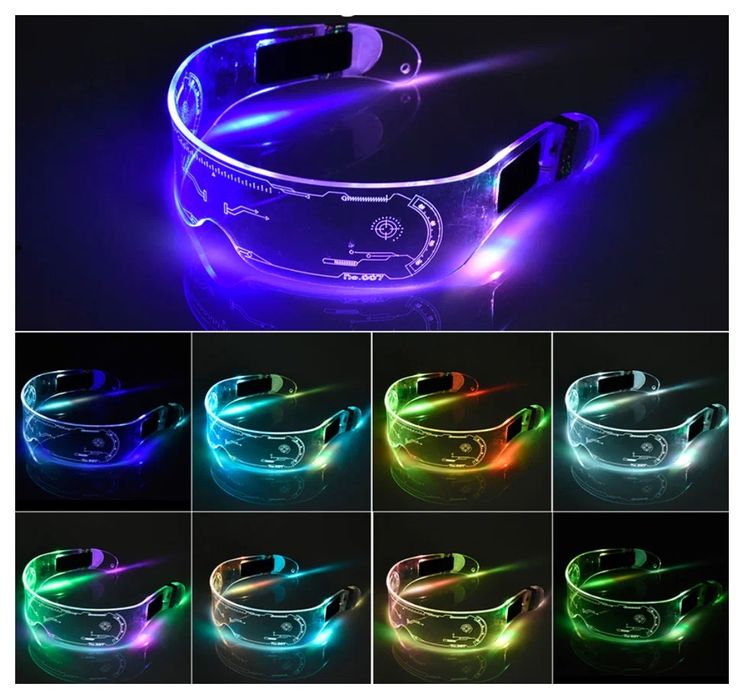 Очки светящиеся киберпанк