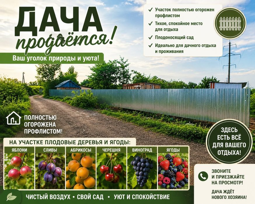 Продаётся дача волна