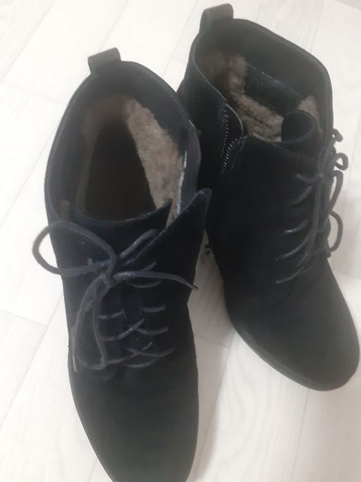 Зимние натуральные ботинки