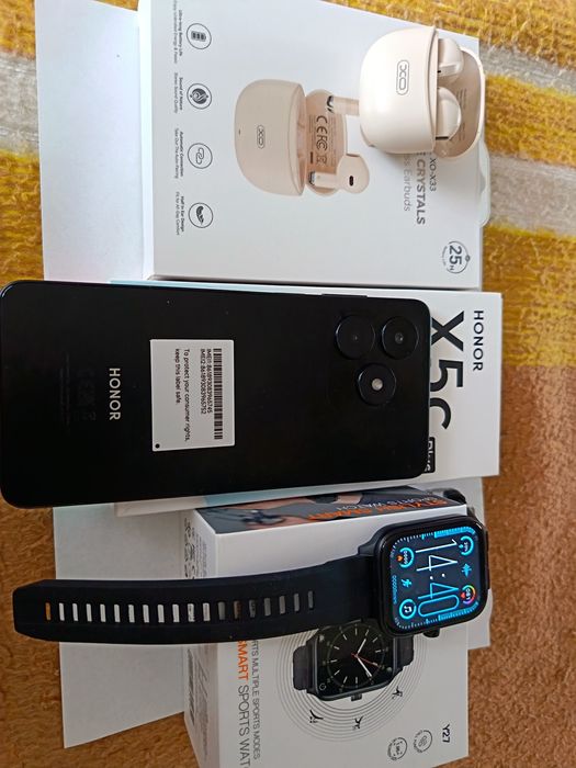 Pachet Honor X5c Plus + Smartwatch + Casti TWS