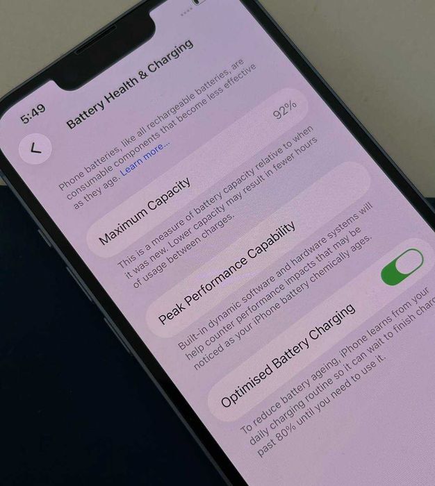ОТЛИЧЕН iPhone 14 128 GB - Blue (92% батерия)