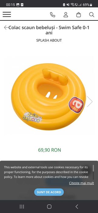 Colac scaun bebeluși - Swim Safe 0-1 ani