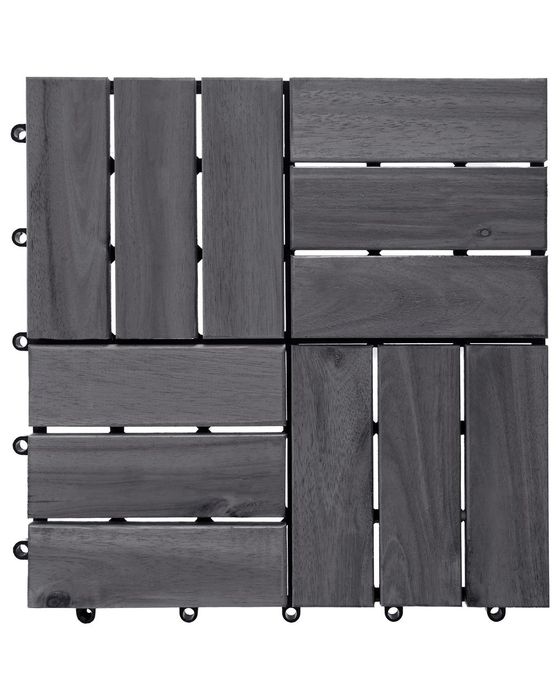 NOU Pardoseala exterioara, lemn salcam, gri