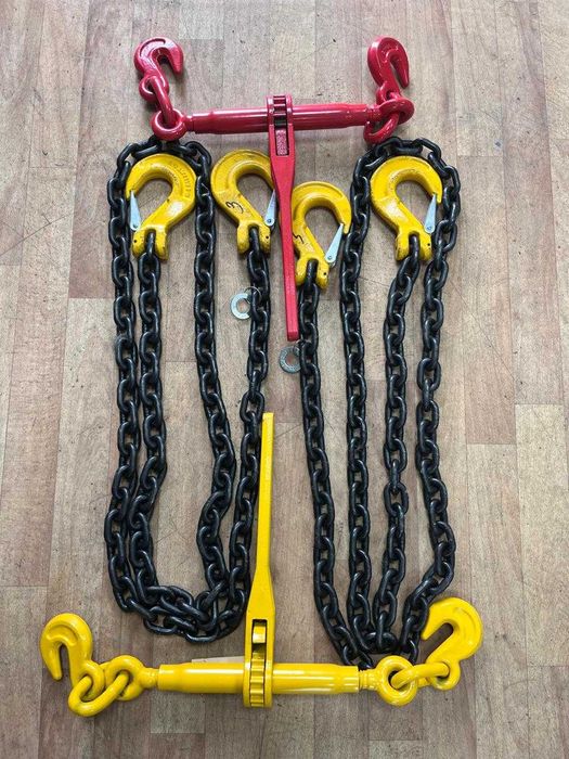 Цепь, талреп, ремни стяжные.