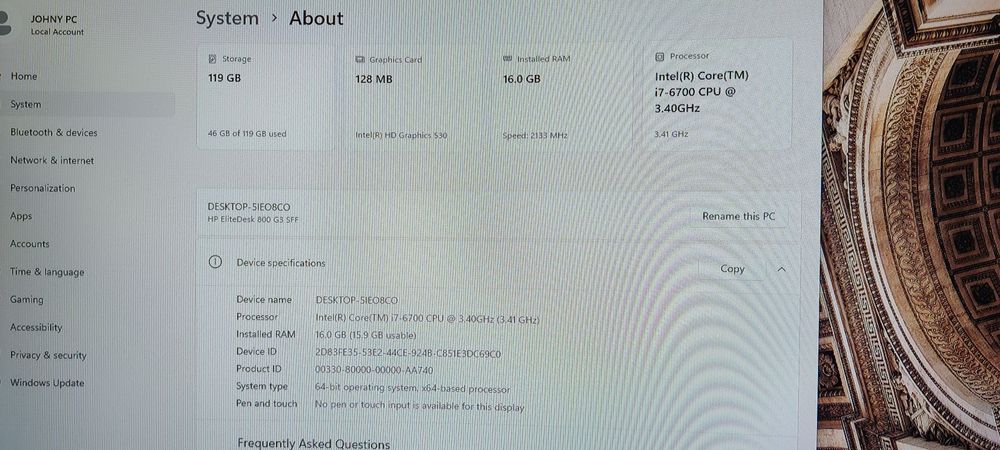 Unitatea PC i7 gen a 6a