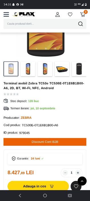 Se numește zebra tc530e 9/10