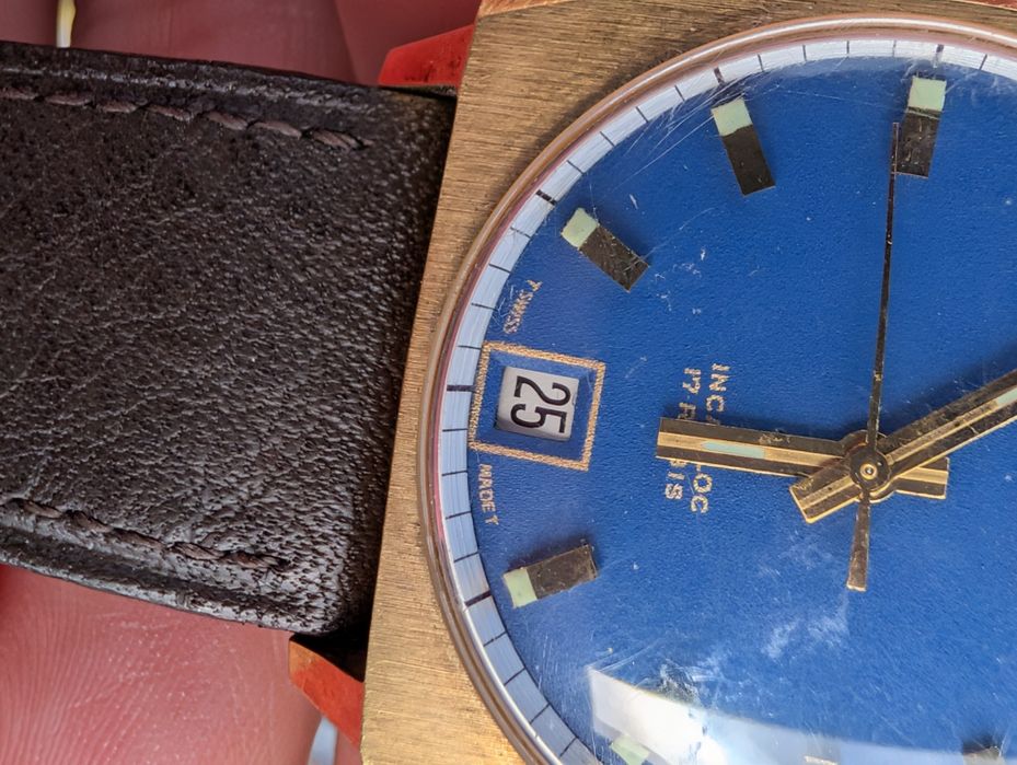 Ceas Vintage Le Phare Mechanical Blue Dial - Swiss Made - Colectie / Clasic