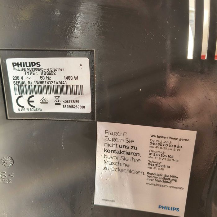 Espressor super automat Philips HD8652
