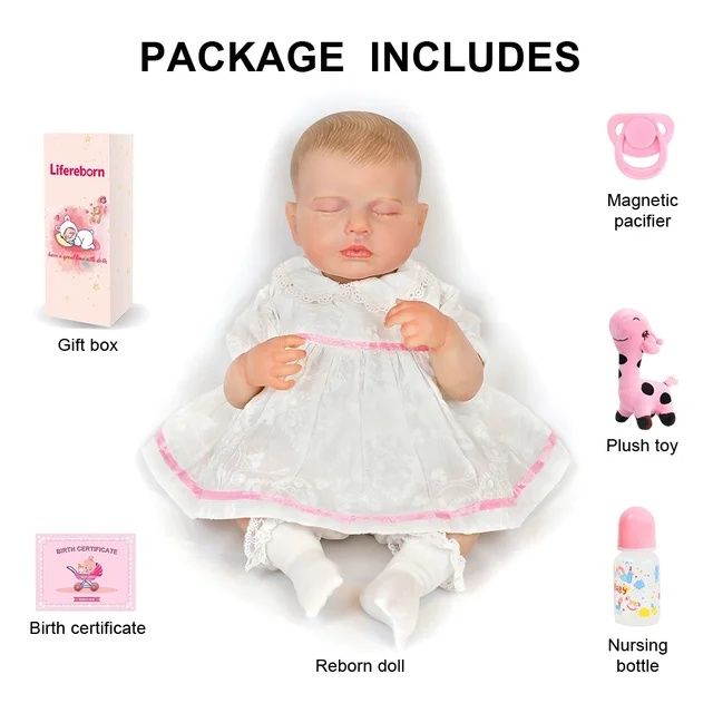 Кукла реборн, преродено бебе, момиче, силиконова реалистична кукла