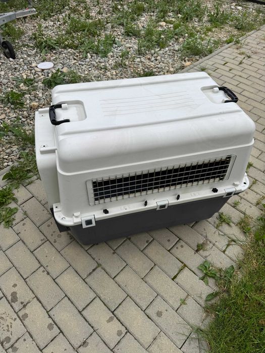 Titlu: Cușcă transport câini XL rigidă, 90x60x68 cm, talie mare