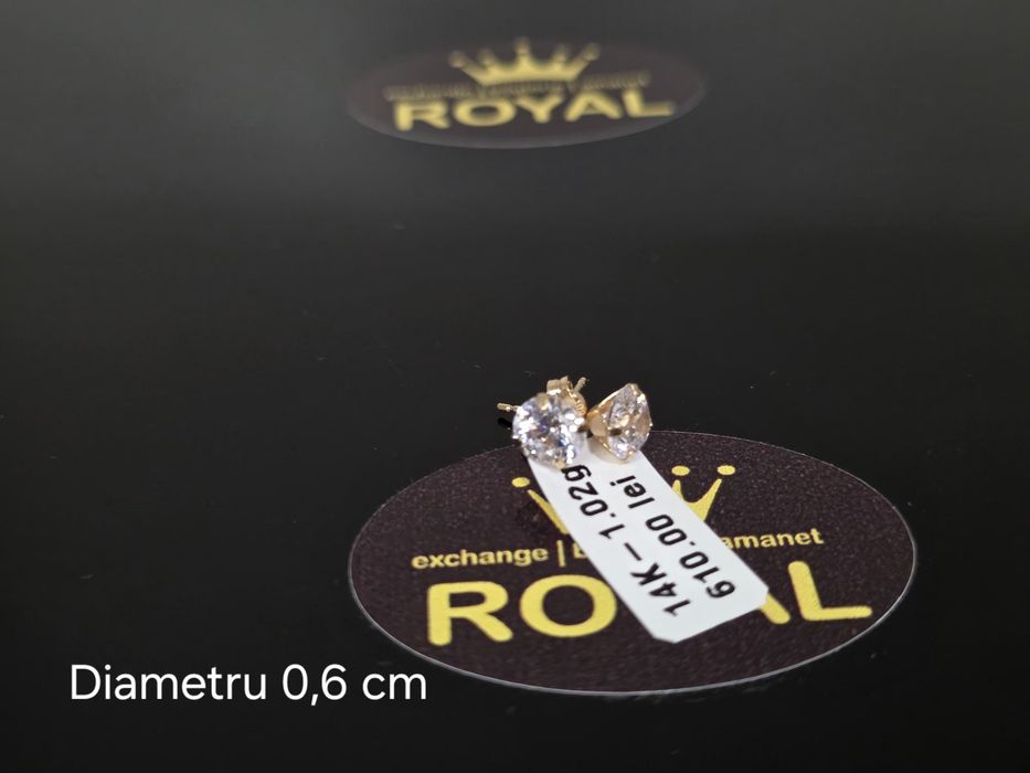 Bijuteria Royal: Cercei aur 14k/1.02 gr