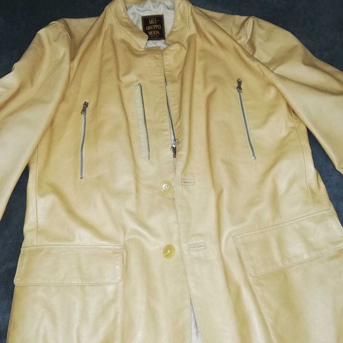 кожено яке от естествена кожа в бежов цвят