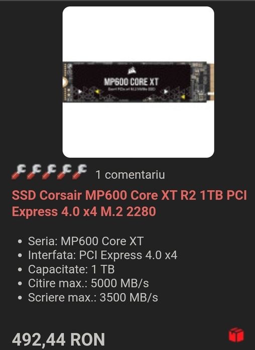 Sistem PC Gaming Ryzen 5 7600 + RX 6600 8Gb, 32gb ram Corsair ...