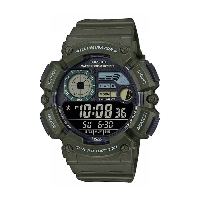 Нов часовник Casio Outgear Fishing WS-1500H-3BVEF - гаранция