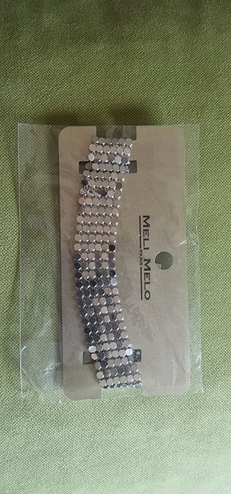 Colier scurt / choker cu zale argintii