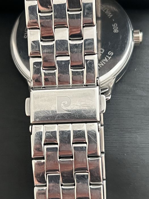 Pierre Cardin 39mm Cadran Negru Curea Oțel Cuarț Japonez NOS