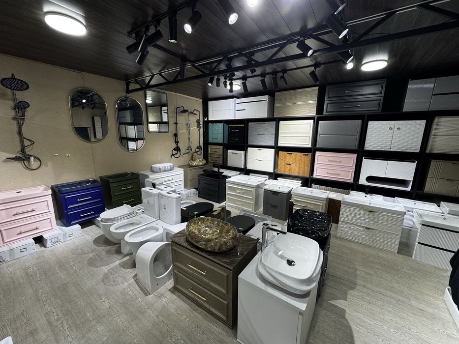 Тумба из ПВС (влагостойкий) с раковиной на любой вкус