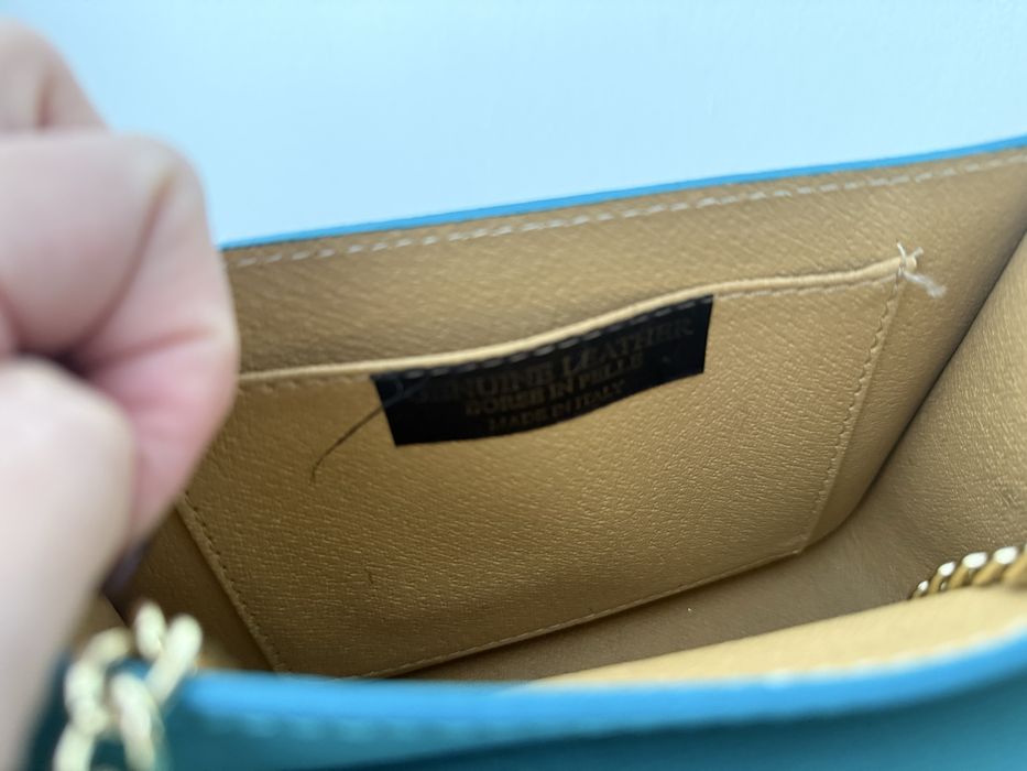 Geanta piele naturala turcoaz