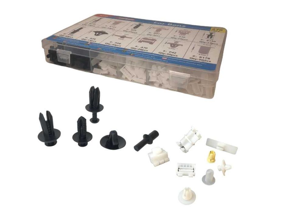 Крепежни елементи и щипки за MERCEDES кутия - 270 бр.