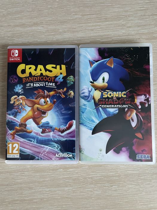 Видеоигры Crash и Sonic для Nintendo switch и Nintendo switch 2