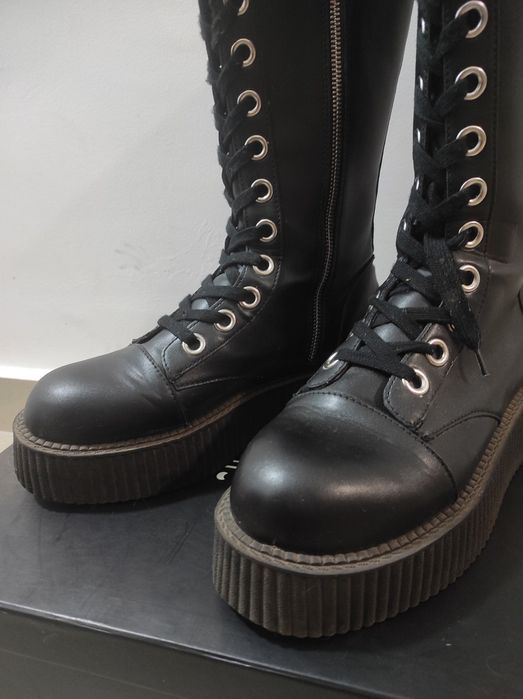 Killstar Fall Out Combat Boots Black