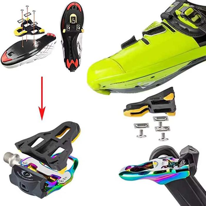 Самозаключващи педали за шосеен велосипед PROMEND Y, SPD-SL + Парчета