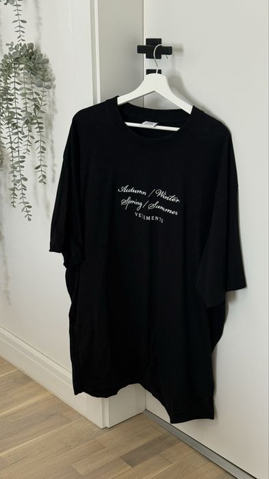 Tricou Vetements negru Toamna Iarna / XL