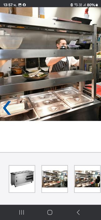 Топъл шкаф с 5 гастонорми 2800лв