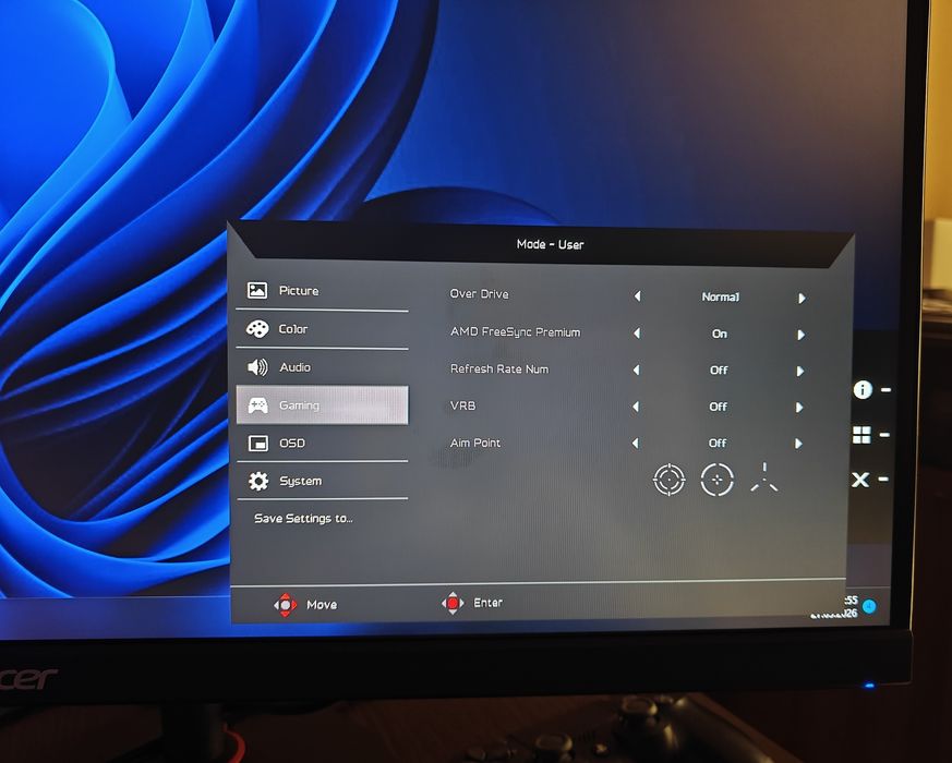 Монитор Acer 27" IPS 1440p (2K) 180 Hz