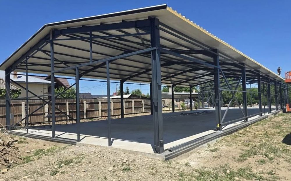 Vand structura metalica 10x5x4 din profile IPE structura completa deta