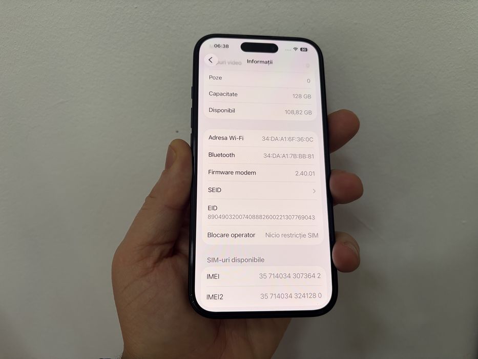 Iphone 16, 128 gb, Black, Nou!