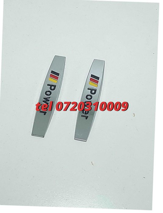 Set 2 Buc Emblema Decorativa Metalice Inclusa