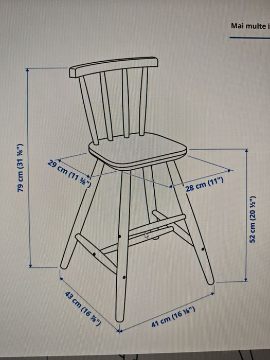 Scaun junior IKEA negru