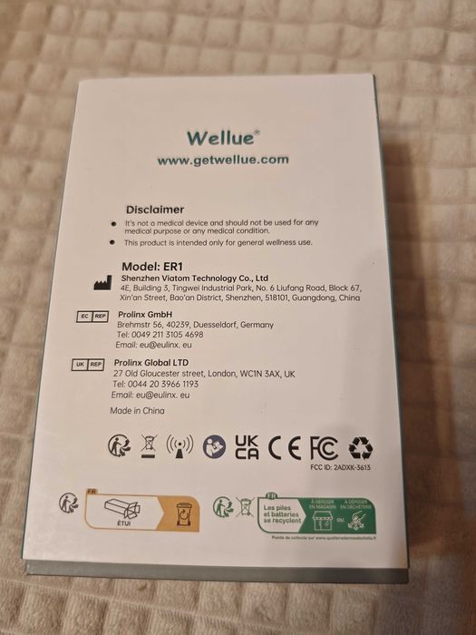 Wellue ER1 преносим ЕКГ рекордер Heart Health Monitor AI ECG нов комплект